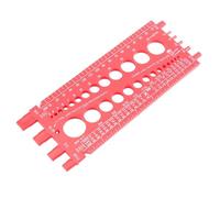 FPHADO Jauge de filetage en plastique pour écrous, boulons et vis, taille et pas de filetage, rouge