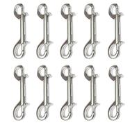 FPHADO Lot de 10 mousquetons à double extrémité, 8,9 cm, clips métalliques pour la plongée, la laisse de chien