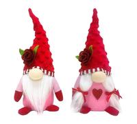 FPHADO Lot de 2 nains de Saint-Valentin en peluche Mr et Mrs scandinaves pour décoration de table
