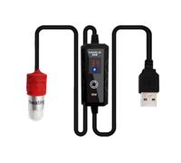 FPHADO Mini tige de chauffage pour aquarium, petit réservoir de poissons, mini chauffage, charge USB, thermostat 15-34 ℃ Température réglable 10 W