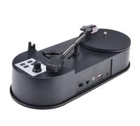 FPHADO Phonographe portable 33/45RPM Tourne-disque Convertisseur Enregistrer des disques vinyles sur carte TF MP3/USB Haut-parleur intégré