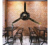 FPIGSHS Déco Murale Metal Décoration Murale d'hélice d'avion rétro, Amélioration Industrielle en Fer forgé épaissir, Sculptures murales Vintage pour Bars/Loft/Cafés/Restaurant/Boutiques, L70 × H65CM