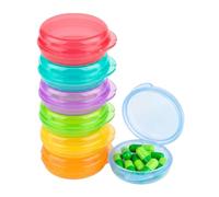FPIJMG Set de 7 Boîtes Médicaments Voyage, Piluliers Portables, Couvercles Sécurisés Antidérapants, 7 Couleurs Pour Suivi Thérapeutique Sans Stress Et Idéal Pour Plein Air