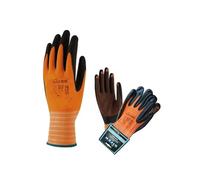 FPLUS Gant nylon + mousse nitrile sicrodot points orange t-10 hefestxlp