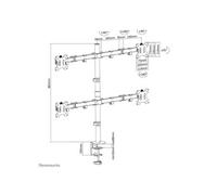 FPMA-D550D4BLACK x4 Support de table pour écran 33,0 cm (13) - 81,3 cm (32) noir inclinable, rotatif, mobile