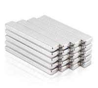 FPMYB Lot de 20 aimants puissants en néodyme - 60 x 10 x 5 mm - Extra puissants - Rectangulaires - Pour tableau d'affichage, armoire de cuisine, tableau blanc