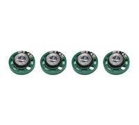 Fpreeza 0,25 W 32 Ohm Coque en plastique 27 mm Diamètre Haut-parleur magnétique 4 pièces Vert + Argent