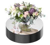 Fpreeza 12 Miroirs Ronds de 30 cm pour Centres de Table, Plateaux et Assiettes Ronds avec Miroirs pour Centres de Table, Décorations de Mariage,