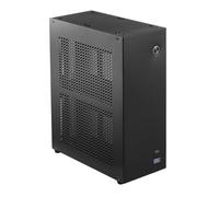 Fpreeza Châssis de bureau ITX Boîtier d'ordinateur Mini NAS Boîtier d'ordinateur double disque dur de 3,5 pouces Interface frontale USB3.0 TYPEC noir