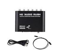 Fpreeza Décodeur Audio 5.1 Numérique-Analogique avec Amplificateur + Câble Optique SPDIF Coaxial vers AC3 Convertisseur Analogique Optique pour TV, Travail de Qualité