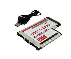Fpreeza Express Card 54 mm A USB 3.0 X 2 Ports Expresscard PCI-E A Convertisseur d'Adaptateur USB pour Ordinateur Portable