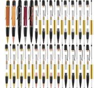 Fpreeza Kit de 20 stylos pour tournage en bois avec pointe rotative et recharge en cuivre pour travaux manuels, idéal comme cadeau pour les étudiants et les amis.