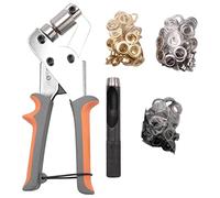 Fpreeza Kit D'Outils à œIllets avec œIllets de 10 Mm Presse à Main Manuelle Pince à Main ŒIllet en MéTal pour Ceinture en Cuir VêTements Drapeau