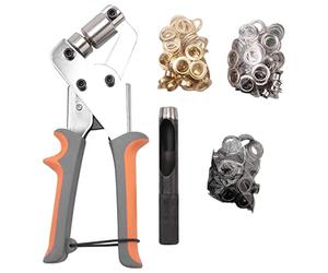 Fpreeza Kit D'Outils à œIllets avec œIllets de 10 Mm Presse à Main Manuelle Pince à Main ŒIllet en MéTal pour Ceinture en Cuir VêTements Drapeau