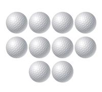 Fpreeza Lot de 10 balles de golf flottantes non coulées en caoutchouc synthétique double couche D42,7 mm Fourniture d'entraînement longue distance Q004
