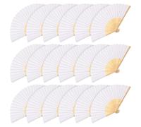 Fpreeza Lot de 18 éventails en papier pliables en bambou de 8,3 pouces, pour souvenirs de mariage, fête prénatale, refroidissement d'été