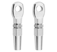 Fpreeza Lot de 2 câbles en acier inoxydable 316 pour terminaux à œil, accessoires de balustrade