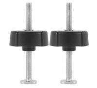 Fpreeza Lot de 2 vis en T et poignée en plastique M8, jeu de colliers de serrage rapide en métal pour outil de menuiserie DIY T-Track avec fente en T
