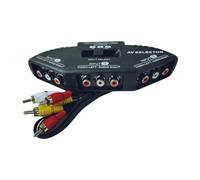 Fpreeza Sélecteur de Commutateur Audio Vidéo AV à 3 Voies, Commutateur Répartiteur avec Câble pour Téléviseur X-Box, Lecteur DVD, Commutateur D'Appareils