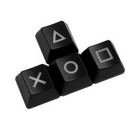 Fpreeza Touches de clavier mécanique PBT avec capuchon vers le bas, clavier mécanique Wasd Dye Sub Tech R4 R3 R2 R1 - Noir