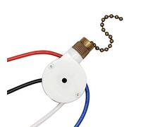 Fpreeza ZingEar ZE-208S E89885 Interrupteur de lumières de ventilateur de plafond 3 vitesses, 4 fils, interrupteur de chaîne de traction, interrupteur de lumières de ventilateur, bronze