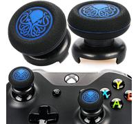 FPS Bâton Prises de Pouce Thumbstick Grip et Prolongateur Impression Caoutchouc Silicone Poignée Couvrir 2 ensembles pour Manette Xbox Series X/S et Xbox One (Bleu de Cthulhu Deep Sea)