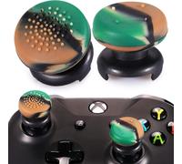 Fps Bâton Prises De Pouce Thumbstick Grip Et Prolongateur Texture 3d Caoutchouc Silicone Poignée Couvrir 2 Ensembles Pour Xbox Series X/S & Xbox One Manette (Vert Camouflage)