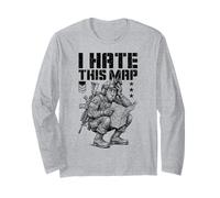 FPS Gamer Funny I Hate This Map Lecteur de Jeu vidéo Militaire Manche Longue