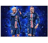 FPTZL Kit de broderie diamant 5D pour adultes et enfants, affiche de joueur de football Mbappé et Neymar, broderie diamant à faire soi-même, strass en cristal, 30 x 40 cm