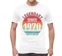 FPVAWKBL A Legend Was Born in 1970 T-Shirt Mens Graphic t-Shirt 50th Birthday Emo Mens Short Sleeve Cotton t-Shirt