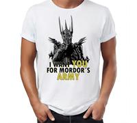 FPVAWKBL Men's T Shirt Vincent The Starry Night with Middle Earth Sauron Tower Cotton Short-Sleeved Shirt