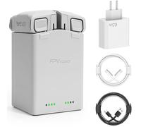 FPVtosky Chargeur de batterie professionnel pour DJI Mini 3/4 Pro Series Battery,Kit de charge rapide pour accessoires DJI avec adaptateur 65W, Chargeur rapide, Chargement rapide simultané de deux bat
