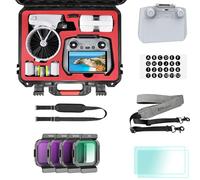 FPVtosky Kit d'accessoires à rabat pour DJI Flip Fly More Combo, comprend un étui rigide à rabat, un pare-soleil RC 2, une sangle tour de cou, 2 protecteurs d'écran, 6-IN-1 Kit（with 4Pack Flip Filter）