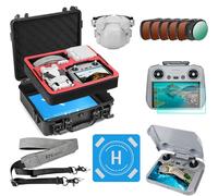 FPVtosky Mini 4 Pro Accessoires 7-in-1 Kit, Coque Rigide Double Couche, ND Filtre Set, Piste d'Atterrissage, Sangle, RC 2 Pare Soleil, Capuchon d'Objectif, Protecteurs d'écran pour DJI Mini 4 Pro