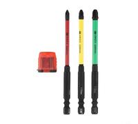 Fpz Jeu d'embouts de tournevis spéciaux à dureté fendue Hrc63 pour bague pour électriciens Alliage Acier phosphaté Croix magnétique Noir Rouille (110 mm pour FPZ)