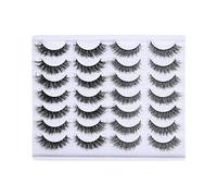 Fq02 Faux-Cils 3d Naturels, Doux, 14 Paires, Cils Fins Et Naturels