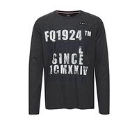 FQ1924 Wynton T-shirt à manches longues pour homme avec imprimé 100 % coton, Charcoal Mix (200278)., XL