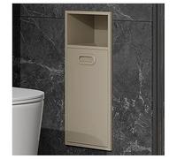 FQCXCKJ Douche en Acier Inoxydable, Distributeur Mural avec Panier, Rangement Vertical Double Couche pour Les Essentiels de la Salle de Bain (Beige 30 x 50 x 14 cm)