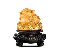 FQCXCKJ Statue Ornements Chanceux Crapaud Doré Décoration Bureau Décoration Maison Salon Cigale Dorée Toutes Directions Chanceux Fortune