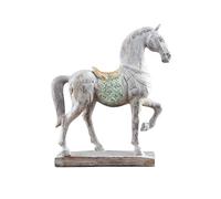 FQCXCKJ Statue Ornements Chinois Rétro Peint Cheval de Guerre Ornement Maison Bureau Résine Décoration Meubles Cadeaux d'affaires Décoration Intérieure