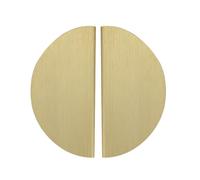 FQFLXY6589 Lot de 2 Poignées placard Demi-lune Poignée Chambre d'enfant colorées semi-circulaire Tirettes tiroir porte d’Armoire Cuisine Bouton Tiroir Meuble en Alliage d'Aluminium (200mm,Doré)