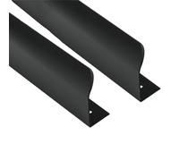 FQFLXY6589 Lot de 2 Tirer La Poignée d’Armoire de Cuisine Invisible Bouton Tiroir Meuble en Alliage d'Aluminium poignées de placard Tirettes de tiroir Poignet de Porte Dissimulé Profil (250mm,noir)