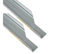 FQFLXY6589 Lot de 2 Tirer La Poignée d’Armoire de Cuisine Invisible Bouton Tiroir Meuble en Alliage d'Aluminium poignées de placard Tirettes Bande de chant en punaise Poignet Dissimulé (350mm,Gris)