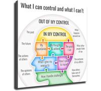 FQHIDMOMX Self Care Canvas Prints Wall-Art What You Can and Cannot Control Mental Health Affirmation Poster for Room Aesthetics Bedroom Office(Unframed,12x18inch(30x45cm))