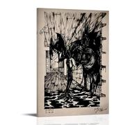 FQHTCUXPC Poster Bendy And The Ink Machine sur toile, peinture à l'huile sur toile, poster d'art à suspendre, décoration murale d'intérieur, encadré, 60 x 90 cm