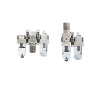 FQJYXWEWL 1 pièce de Traitement de la Source d'air comprimé avec Une vanne de réduction de Pression pneumatique AC séparation Huile-Eau Blanche 1 pièce(AC30A-03DE-B)