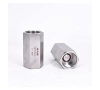 FQJYXWEWL Robinet à tournant sphérique d'arrêt d'eau Chaude et Froide 1/8" 1/4" 3/8" 1/2" 3/4" 1" BSP clapet Anti-Retour unidirectionnel Hexagonal intérieur avec Acier Inoxydable 304 316 intégré