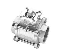 FQJYXWEWL Robinet à tournant sphérique en Trois pièces, Plate-Forme Haute en Acier Inoxydable 2 "304, Filetage Femelle