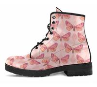 FQLGJMY Bottes Montantes Pour Femmes en Cuir à Lacets Imprimé Rose Fille et Champignons Fleuris Idéales Pour Style Décontracté Voyages ou Fêtes (Noël Halloween Christmas) Personnalisables