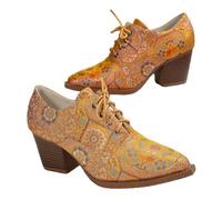 FQLGJMY Bottines Pour Femme Style Vintage Ethnique Bohème Broderie Léopard Coupe Basse Talon Bout Pointu Lacets Robe Jupe Jean Décontracté Quotidien Fête Rendez-vous Voyage